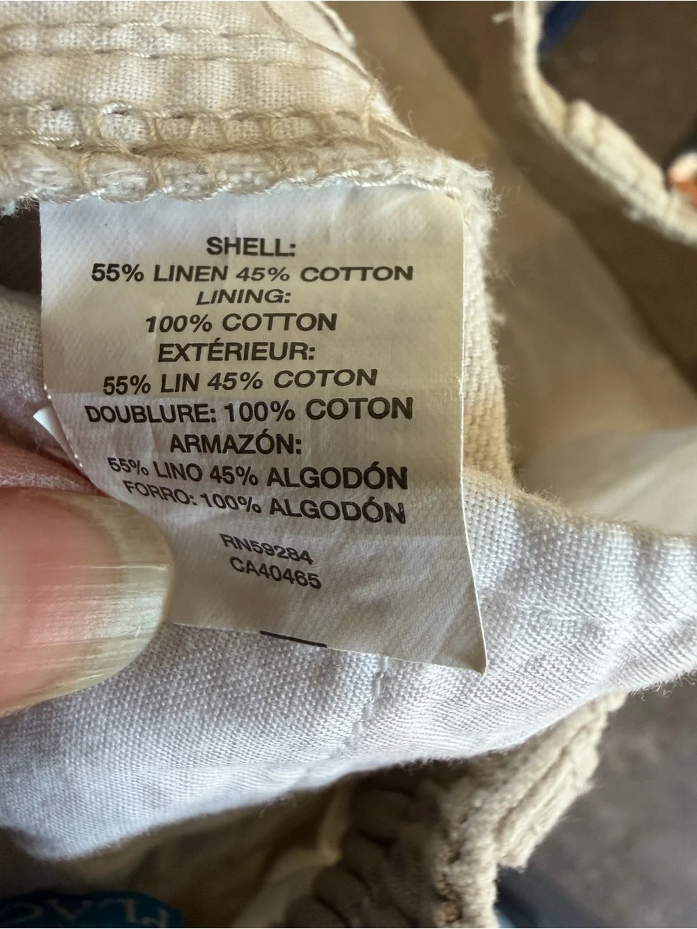 Children place pants. Linen Cotton blend. 18months.